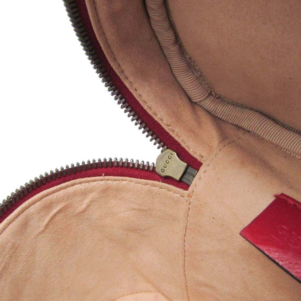 GUCCI Authentic Red Leather GG Marmont Backpack - Picture 10 of 12